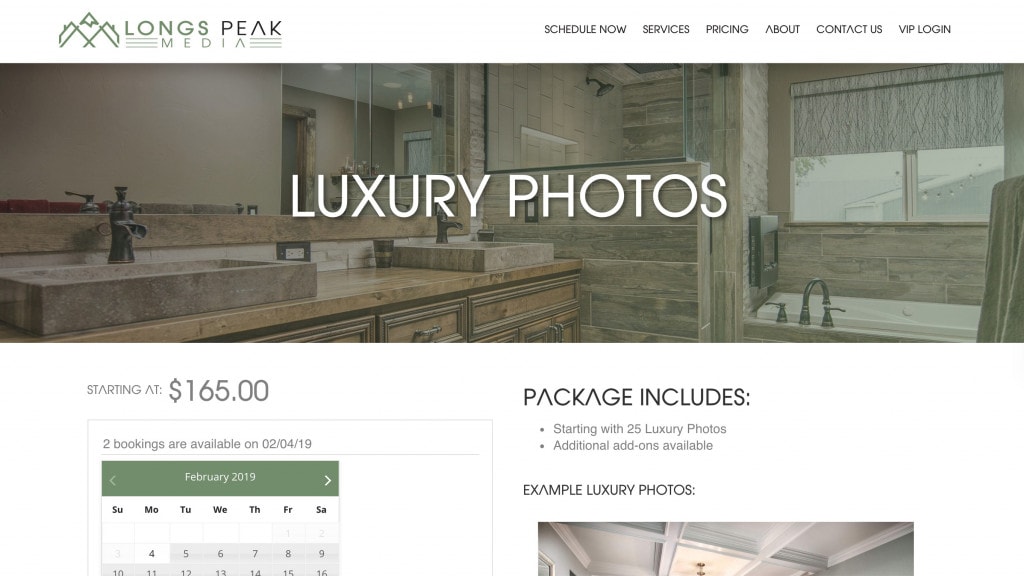 Online Booking for Real Estate Photography